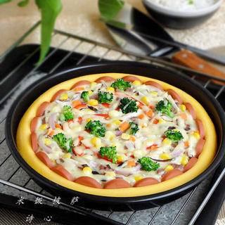【黄金饼底米饭披萨】---  一碗剩饭的再次华丽转身