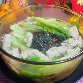 发菜鱼胶生菜汤