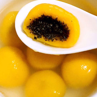 黑芝麻南瓜汤圆